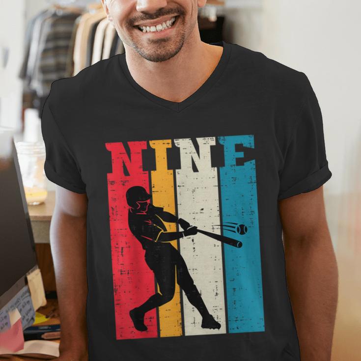 9th Birthday Nine Baseball Batter 9 Year Old Bday Boys Kids Men's V-Neck T-Shirt 9th Birthday Nine Baseball Batter 9 Year Old Bday Boys Kids Men's V-Neck T-Shirt