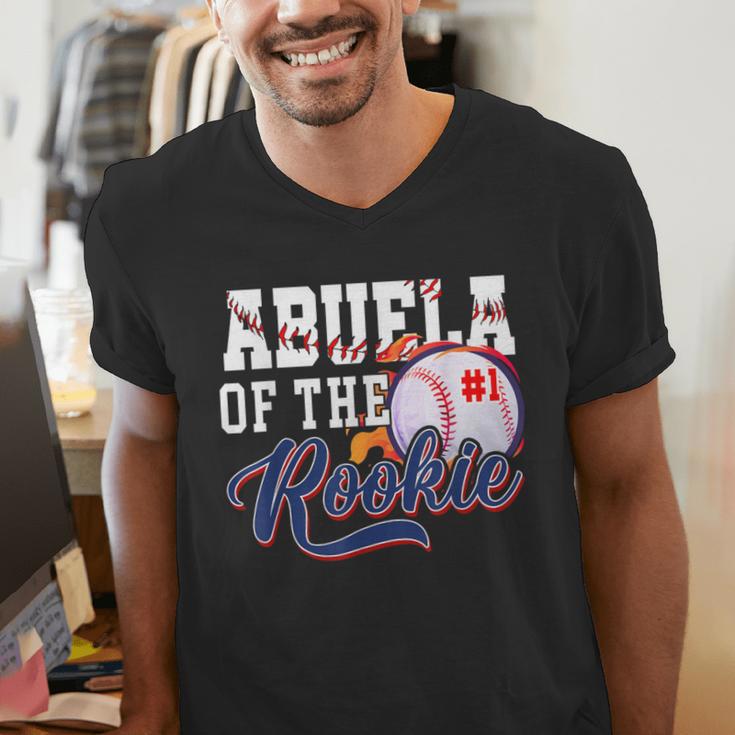 Abuela Rookie Of Year 1st Birthday Baseball Theme Matching Men's V-Neck T-Shirt Abuela Rookie Of Year 1st Birthday Baseball Theme Matching Men's V-Neck T-Shirt