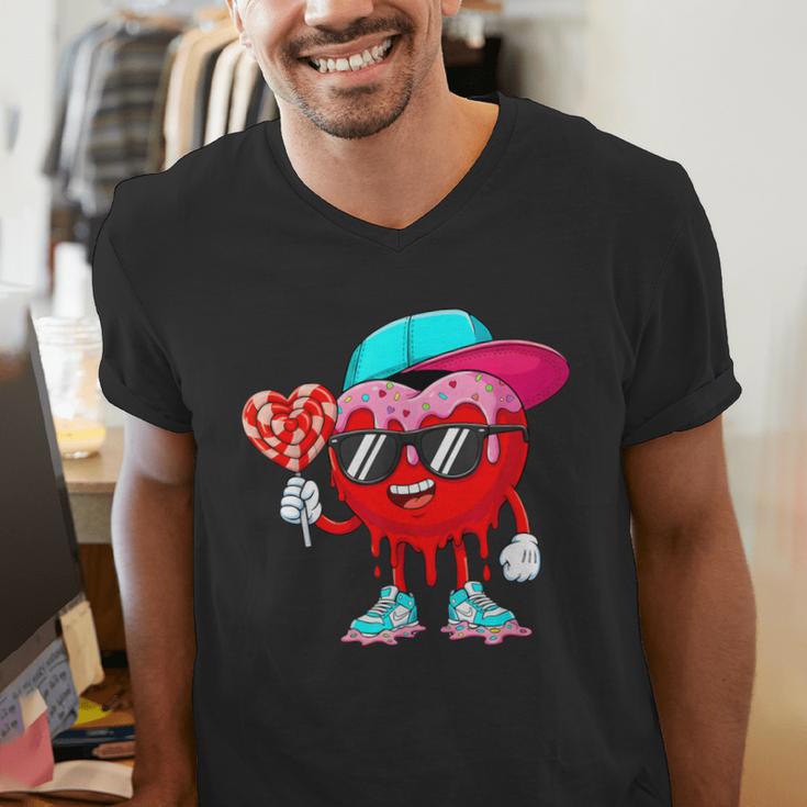 Baseball Drip Ice Cream Valentines Day Baseball Sport Boys Men's V-Neck T-Shirt Baseball Drip Ice Cream Valentines Day Baseball Sport Boys Men's V-Neck T-Shirt