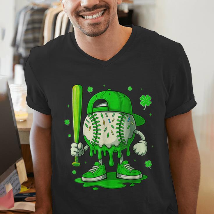 Baseball Drip Icecream Apparel Youth Boy St Patricks Day Men's V-Neck T-Shirt Baseball Drip Icecream Apparel Youth Boy St Patricks Day Men's V-Neck T-Shirt
