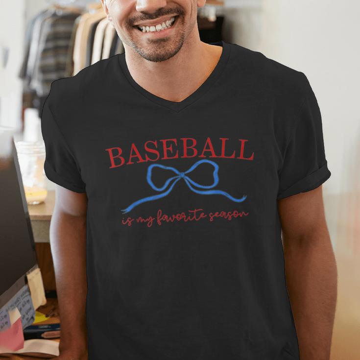Baseball Is My Favorite Season Shirt Baseball Season Vibes Men's V-Neck T-Shirt Baseball Is My Favorite Season Shirt Baseball Season Vibes Men's V-Neck T-Shirt