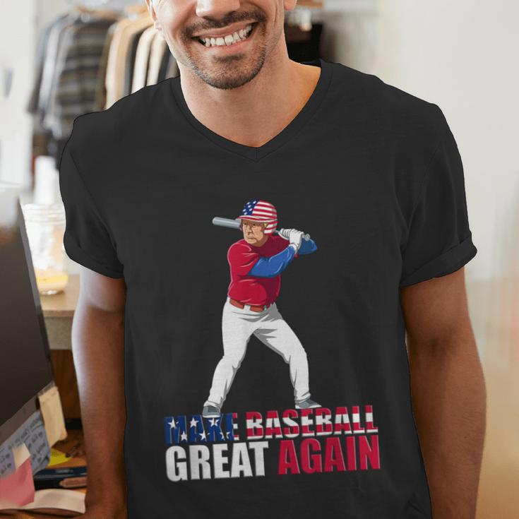 Make Baseball Great Again Donald Trump Baseball Men's V-Neck T-Shirt