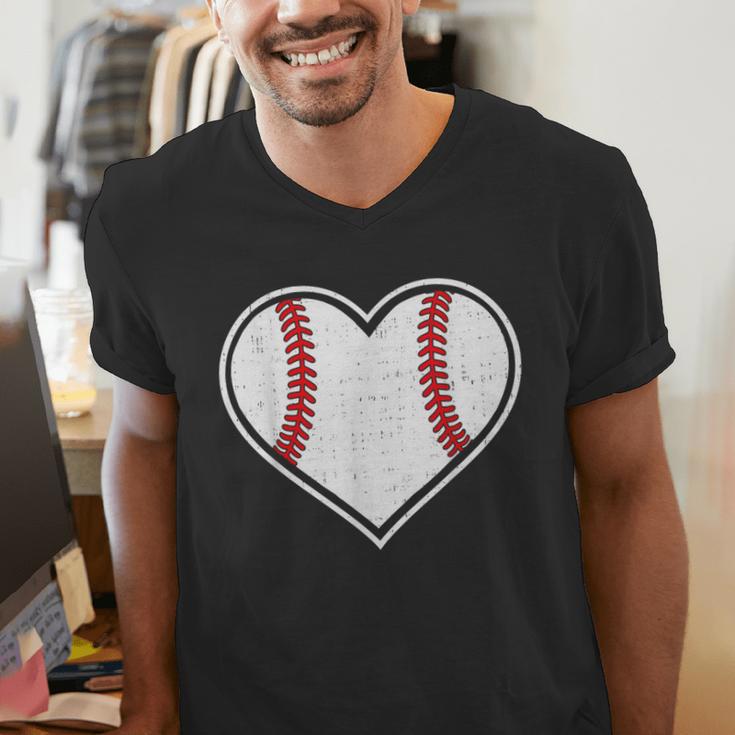 Baseball Heart Love Sport Valentines Day Men Women Boys Kids Men's V-Neck T-Shirt Baseball Heart Love Sport Valentines Day Men Women Boys Kids Men's V-Neck T-Shirt