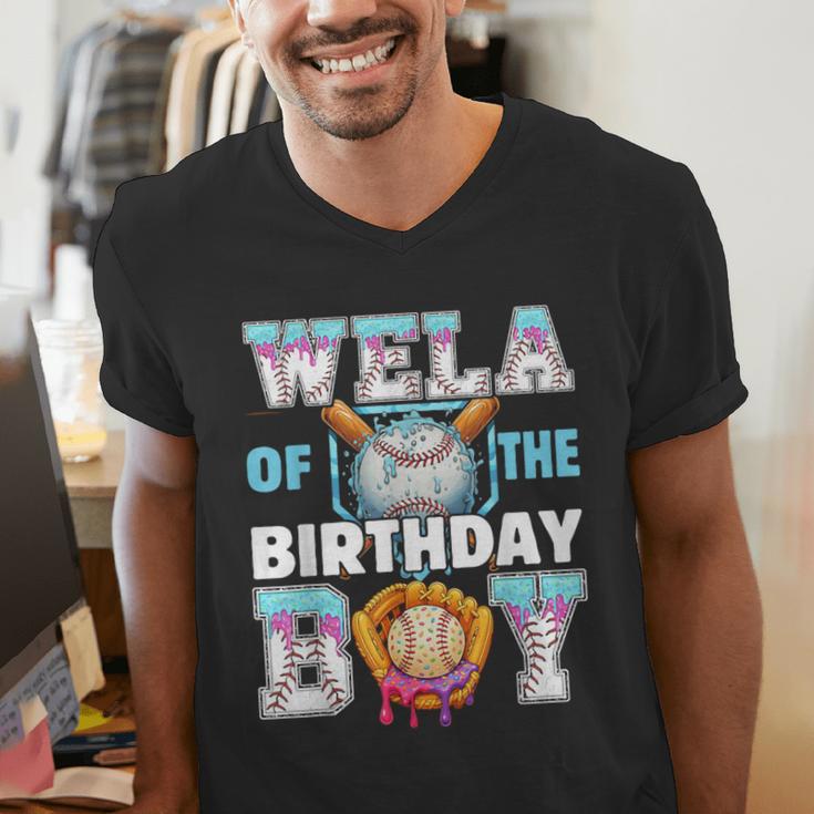 Baseball Ice Cream Drip Wela Of The Birthday Boy Men's V-Neck T-Shirt