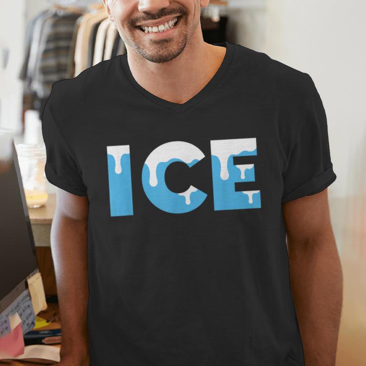 Baseball ICE Ice Cream Drip Baseball Drip Baseball Men's V-Neck T-Shirt