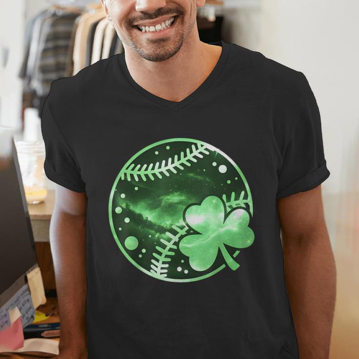 Baseball Irish Shamrock Lucky Clover St Patricks Day Boys Men's V-Neck T-Shirt Baseball Irish Shamrock Lucky Clover St Patricks Day Boys Men's V-Neck T-Shirt