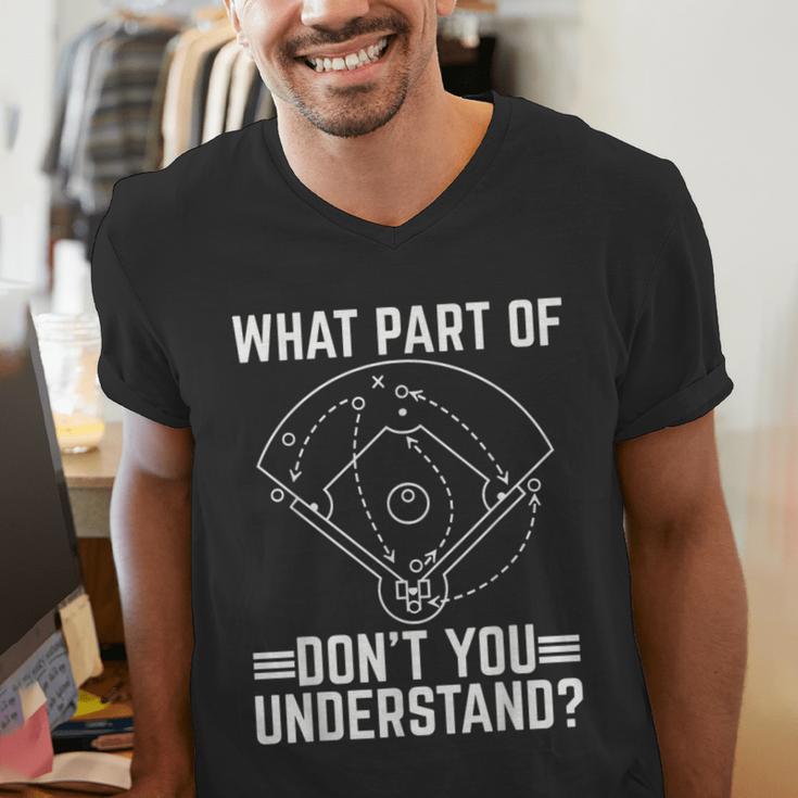 Baseball Math Double Play What Part Of Baseball Game Men's V-Neck T-Shirt Baseball Math Double Play What Part Of Baseball Game Men's V-Neck T-Shirt