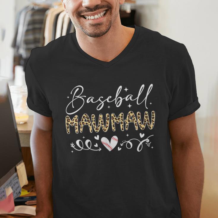 Baseball Mawmaw Leopard Baseball Heart Men's V-Neck T-Shirt Baseball Mawmaw Leopard Baseball Heart Men's V-Neck T-Shirt