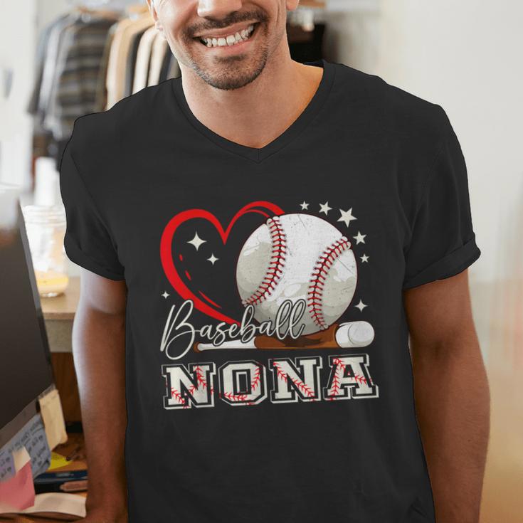 Baseball Nona Family Matching Cute Baseball Lover Men's V-Neck T-Shirt Baseball Nona Family Matching Cute Baseball Lover Men's V-Neck T-Shirt