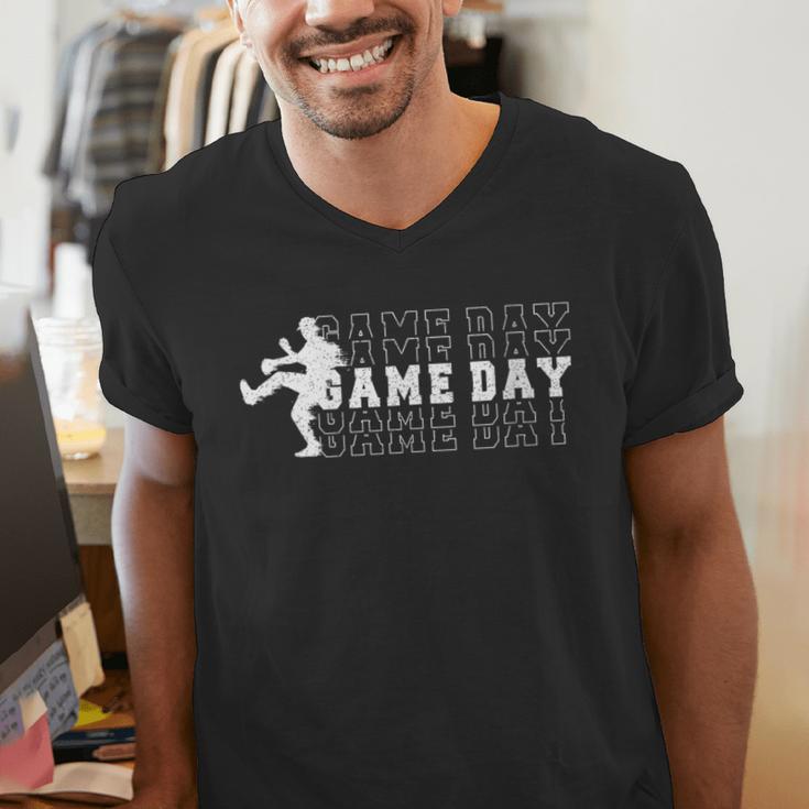 Baseball Pitcher Game Day Team Sport Player Coach Family Fan Men's V-Neck T-Shirt Baseball Pitcher Game Day Team Sport Player Coach Family Fan Men's V-Neck T-Shirt