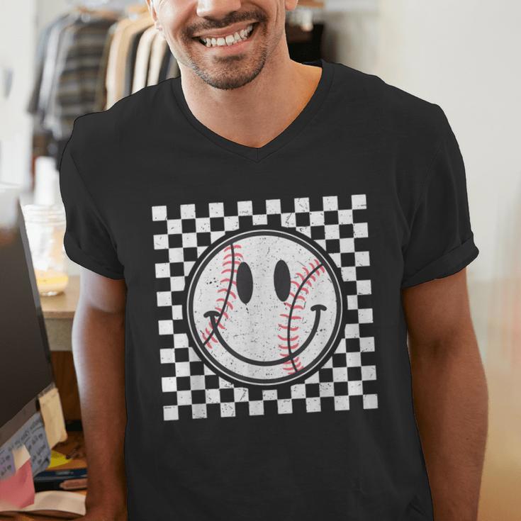 Baseball Season Happy Game Day Trendy Sports Vintage Men's V-Neck T-Shirt