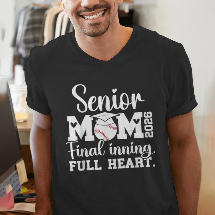 Baseball Senior Mom 2026 Final Inning Baseball Senior Mama Men's V-Neck T-Shirt Baseball Senior Mom 2026 Final Inning Baseball Senior Mama Men's V-Neck T-Shirt