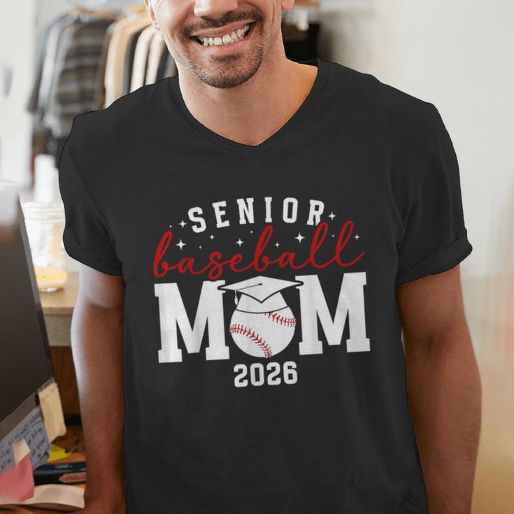 Baseball Senior Mom Of A Senior Baseball Player Mom 2026 Men's V-Neck T-Shirt