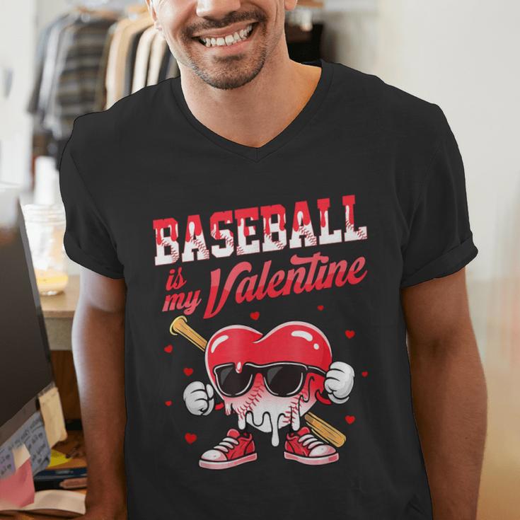Baseball Is My Valentine Shirt Heart Drip Baseball Lovers Men's V-Neck T-Shirt Baseball Is My Valentine Shirt Heart Drip Baseball Lovers Men's V-Neck T-Shirt