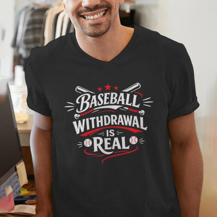 Baseball Withdrawal Is Real Men's V-Neck T-Shirt Baseball Withdrawal Is Real Men's V-Neck T-Shirt
