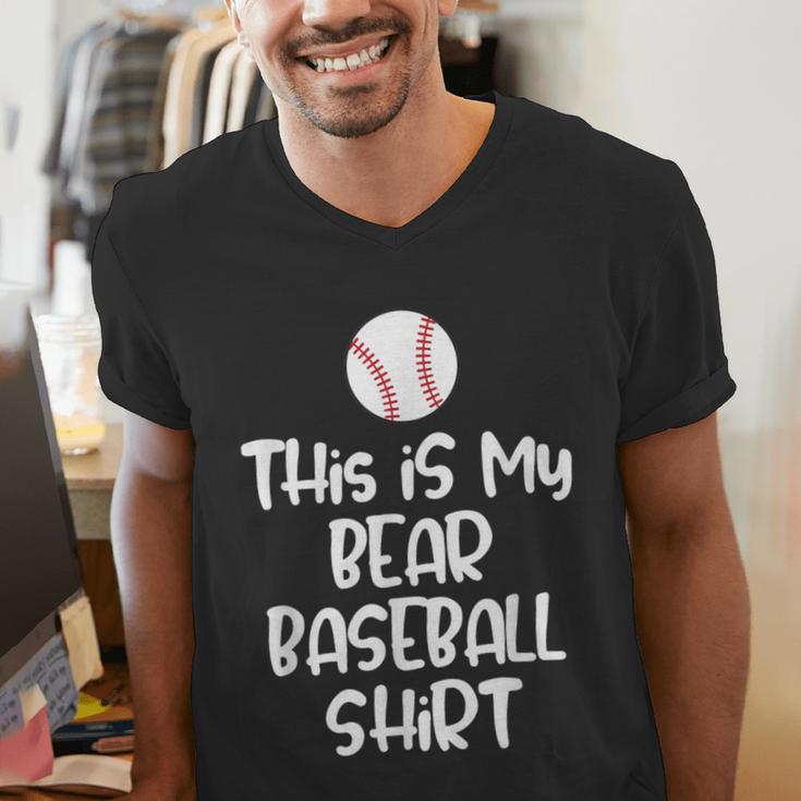 Bear Baseball Shirt For Players Fans And Moms Men's V-Neck T-Shirt
