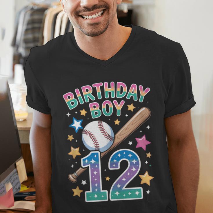 Birthday Boy 12th Birthday Baseball Men's V-Neck T-Shirt