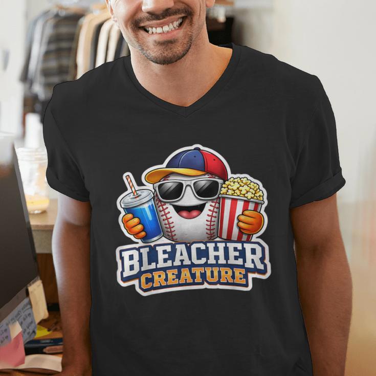 Bleacher Creature Baseball Fan Supporter Game Day Ball Men's V-Neck T-Shirt Bleacher Creature Baseball Fan Supporter Game Day Ball Men's V-Neck T-Shirt