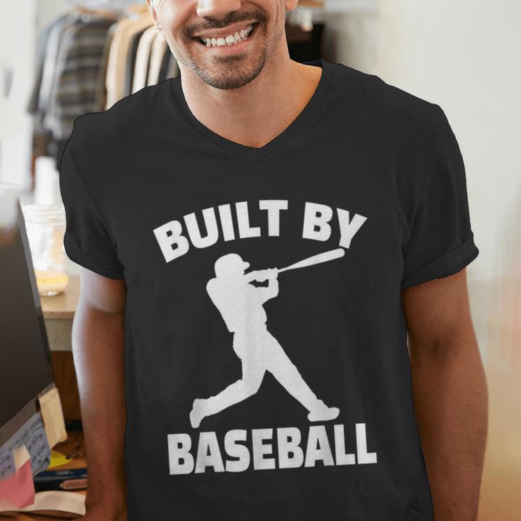 Built By Baseball Baseball For Men Women Boys Players Men's V-Neck T-Shirt Built By Baseball Baseball For Men Women Boys Players Men's V-Neck T-Shirt