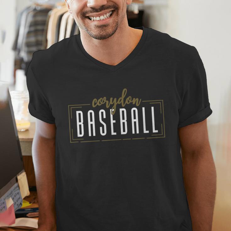 Corydon Baseball School Spirit Indiana Men's V-Neck T-Shirt