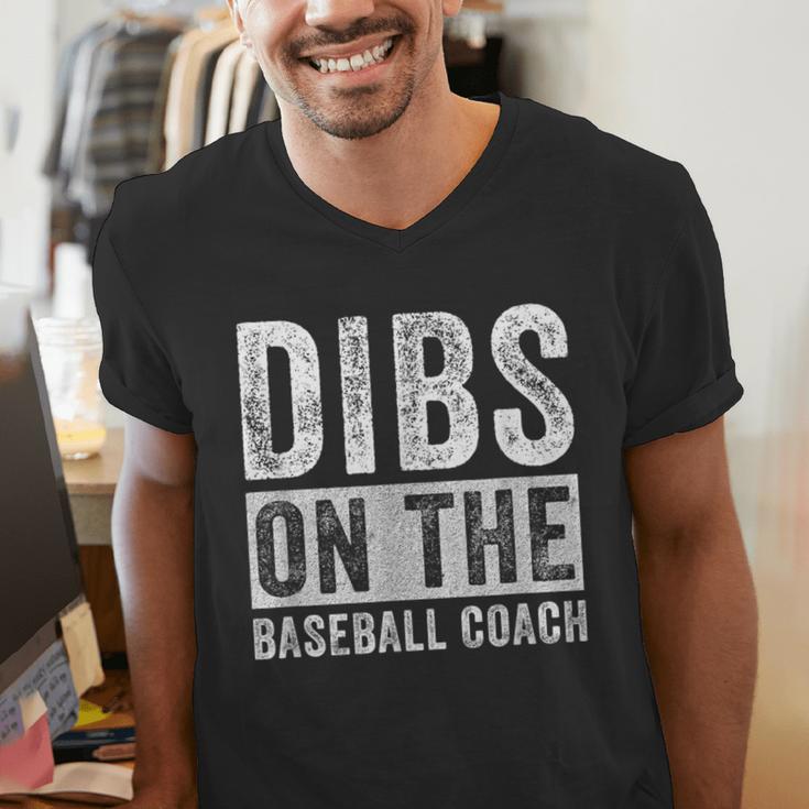 Dibs On The Baseball Coach Wife Girlfriend Men's V-Neck T-Shirt