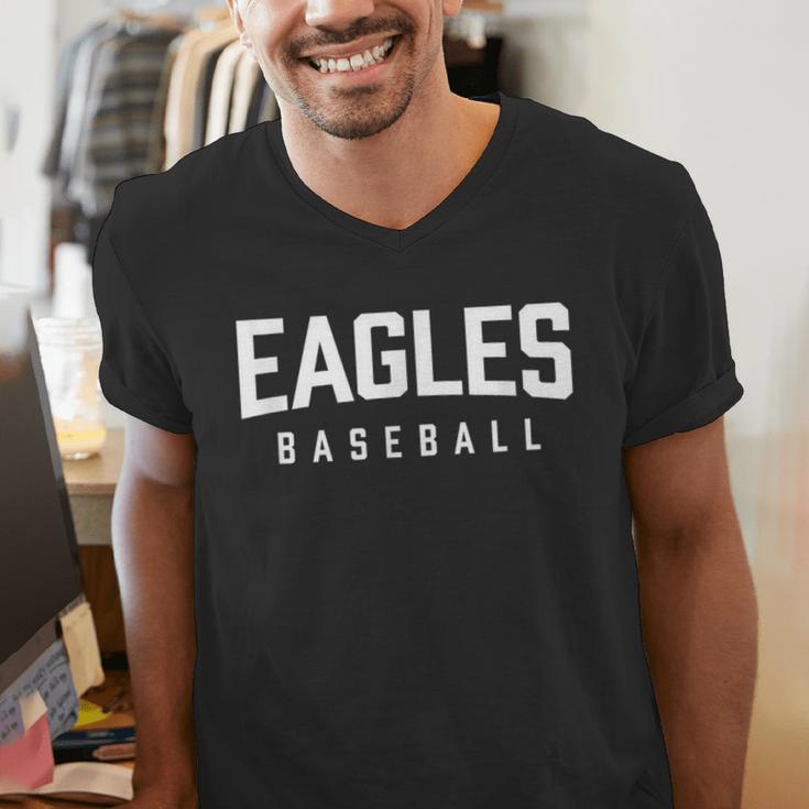 Eagles Baseball Inspired Men's V-Neck T-Shirt Eagles Baseball Inspired Men's V-Neck T-Shirt