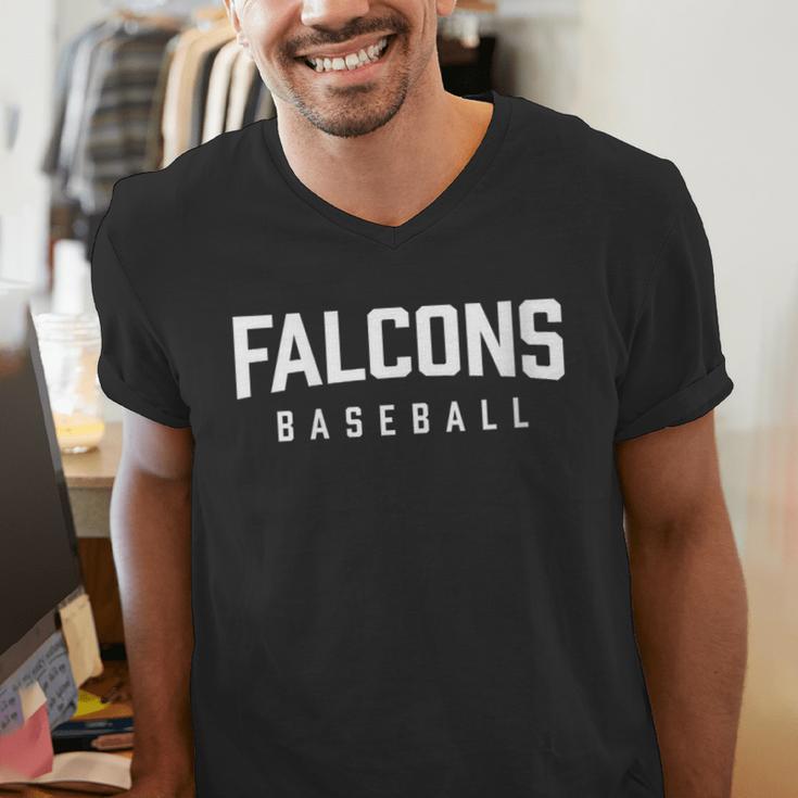 Falcons Baseball Inspired Men's V-Neck T-Shirt Falcons Baseball Inspired Men's V-Neck T-Shirt