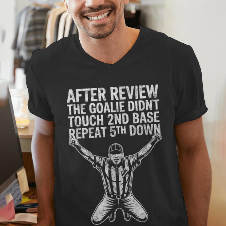 Football Baseball Soccer Referee Joke Tee Football Fan Men's V-Neck T-Shirt