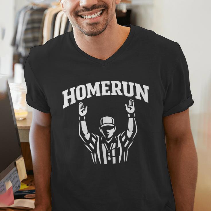 Football Referee Tee Touchdown Baseball Homerun Men's V-Neck T-Shirt