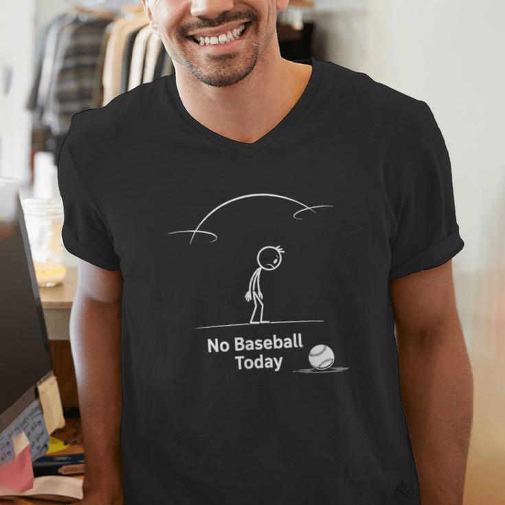 Game Day No Baseball Today Men's V-Neck T-Shirt