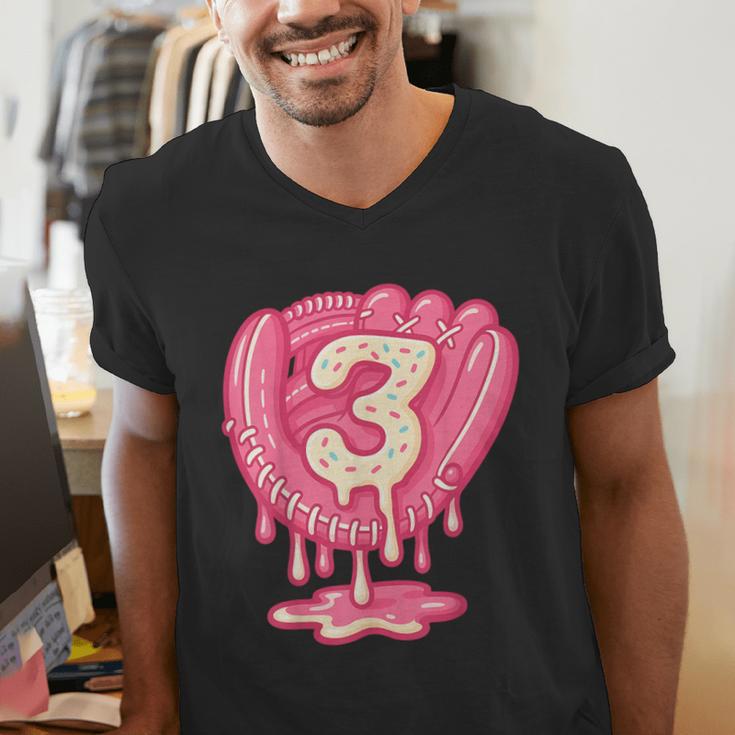 Ice Cream Baseball Glove 3rd Birthday Edition Men's V-Neck T-Shirt