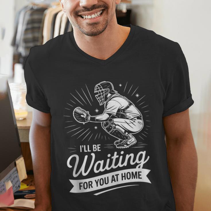 I'Ll Be Waiting For You At Home Baseball Men's V-Neck T-Shirt