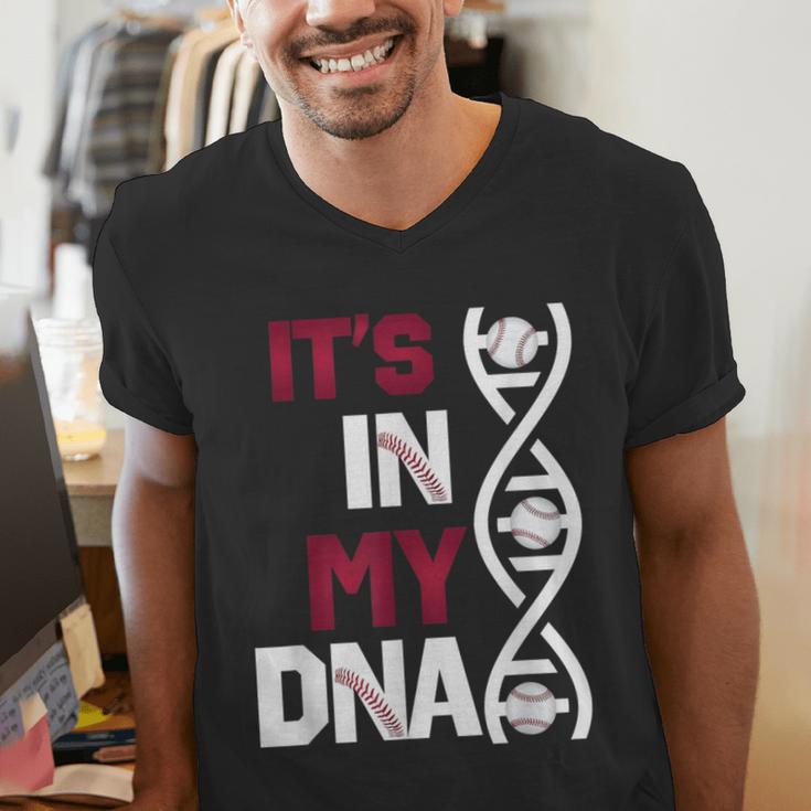 ITS In My DNA Baseball Sport Player Saying Men's V-Neck T-Shirt