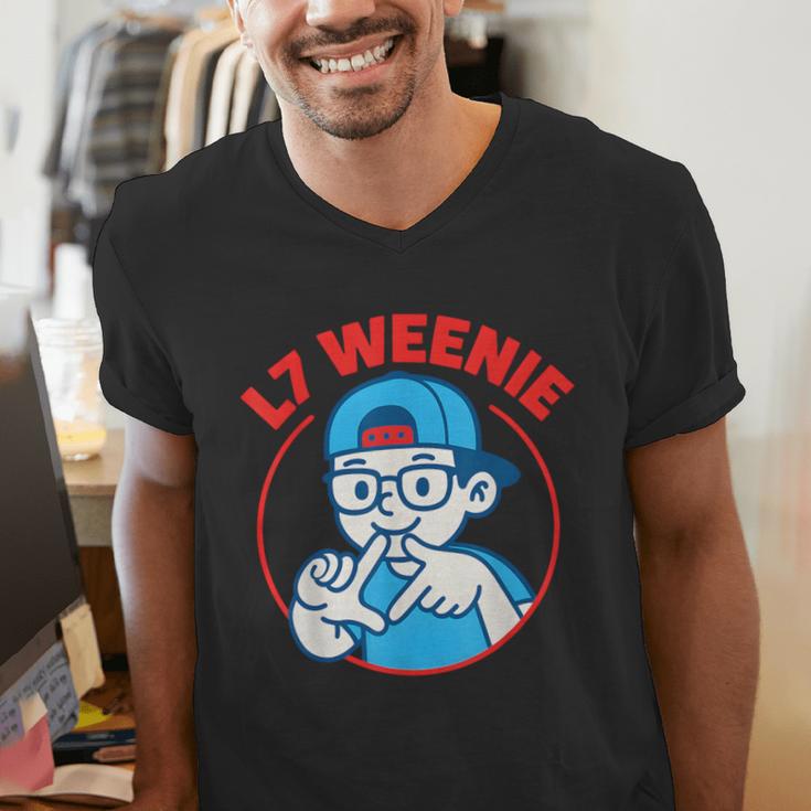 L7 Weenie Baseball Softball Men's V-Neck T-Shirt L7 Weenie Baseball Softball Men's V-Neck T-Shirt