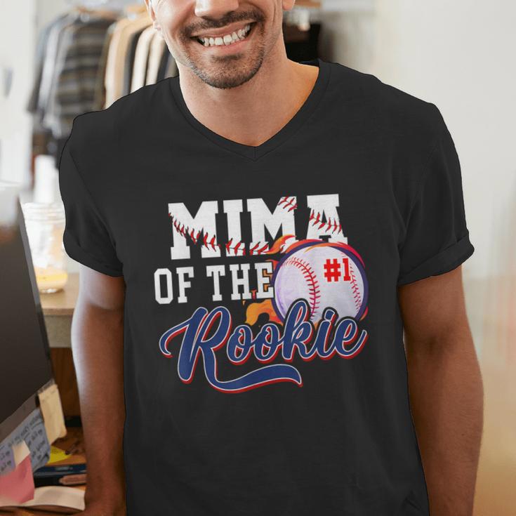 Mima Rookie Of Year 1st Birthday Baseball Theme Matching Men's V-Neck T-Shirt Mima Rookie Of Year 1st Birthday Baseball Theme Matching Men's V-Neck T-Shirt