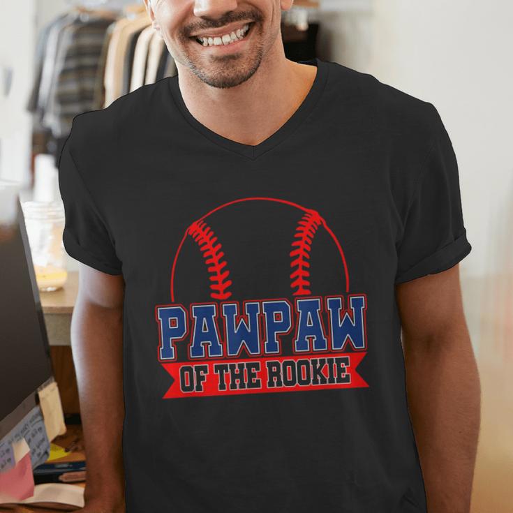 Pawpaw Rookie Of Year 1st Birthday Baseball Theme Matching Men's V-Neck T-Shirt Pawpaw Rookie Of Year 1st Birthday Baseball Theme Matching Men's V-Neck T-Shirt