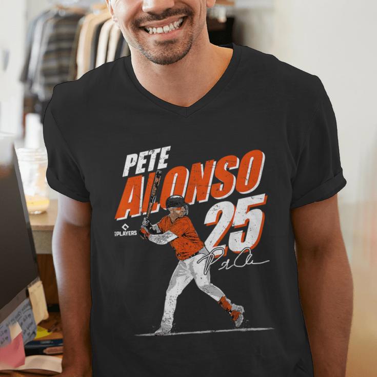 Pete Alonso Baltimore Baseball Players MLBPAL201M Men's V-Neck T-Shirt Pete Alonso Baltimore Baseball Players MLBPAL201M Men's V-Neck T-Shirt