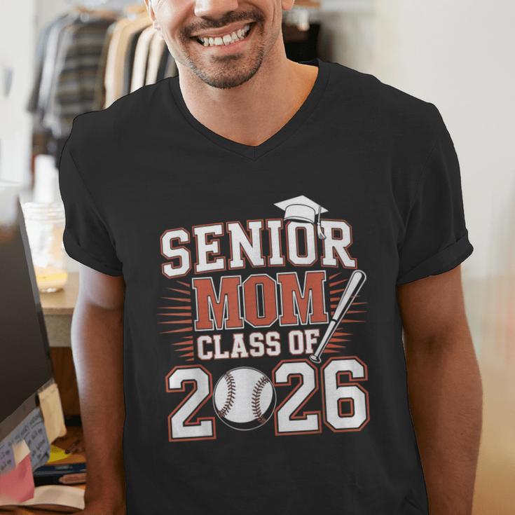 Senior Mom Class Of 2026 Graduate Baseball 2026 Graduation Men's V-Neck T-Shirt
