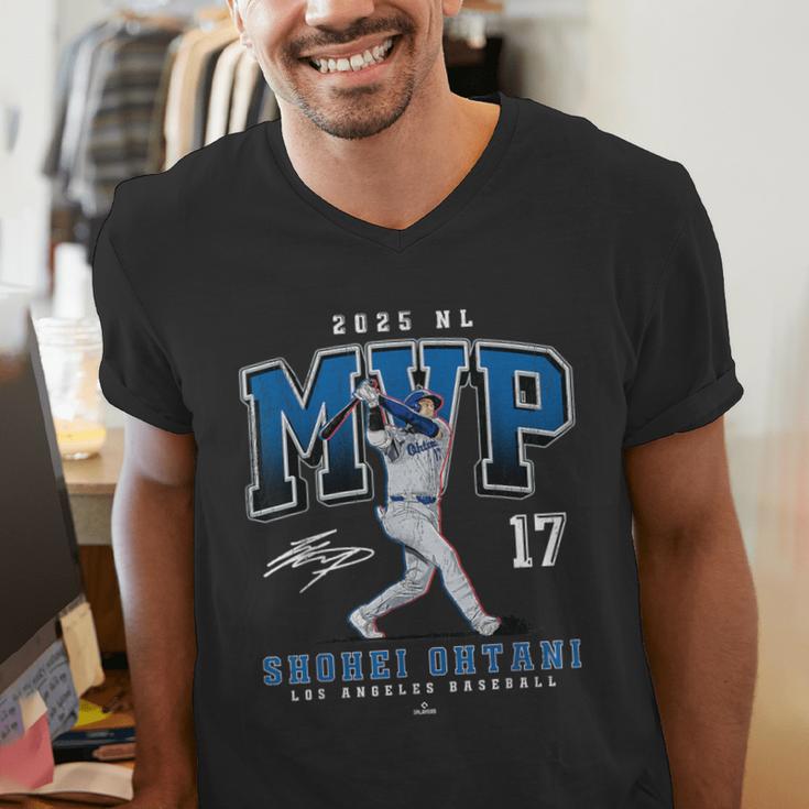 Shohei Ohtani 2025 NL MVP Los Angeles Baseball MLBPA Men's V-Neck T-Shirt Shohei Ohtani 2025 NL MVP Los Angeles Baseball MLBPA Men's V-Neck T-Shirt