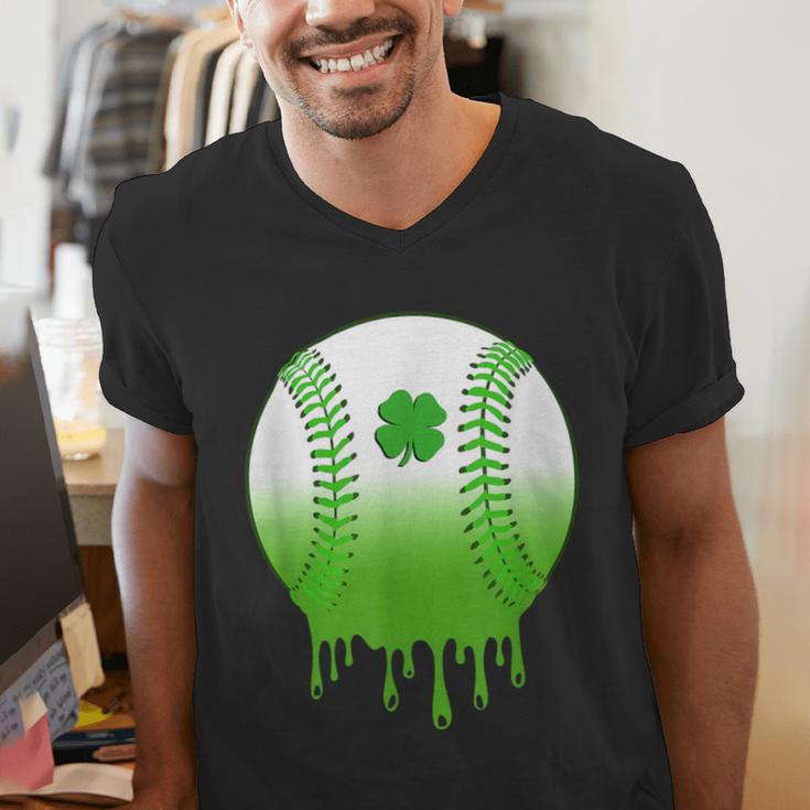 St Patricks Day Shamrock Baseball Irish Boys Kids Men Men's V-Neck T-Shirt St Patricks Day Shamrock Baseball Irish Boys Kids Men Men's V-Neck T-Shirt