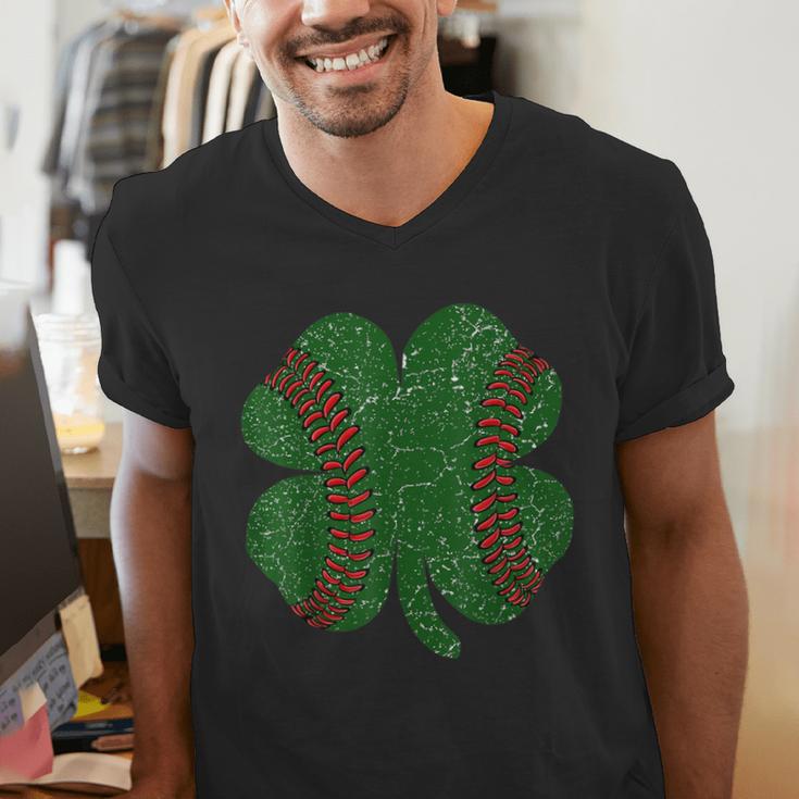 St Patricks Day Shamrock Baseball Saint Paddy's Men's V-Neck T-Shirt