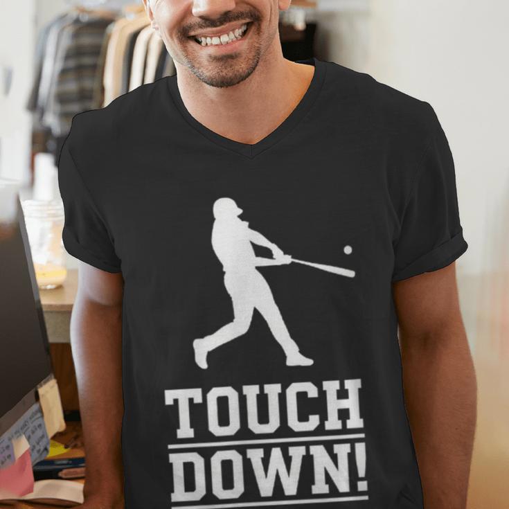 Touchdown Baseball Football Sports Men's V-Neck T-Shirt Touchdown Baseball Football Sports Men's V-Neck T-Shirt
