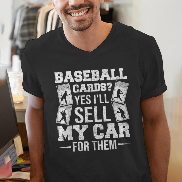 Trading Card Collector Cardboard Baseball Card Collector Men's V-Neck T-Shirt Trading Card Collector Cardboard Baseball Card Collector Men's V-Neck T-Shirt