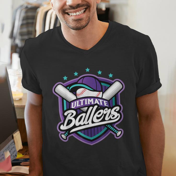 Ultimate Ballers Baseball Men's V-Neck T-Shirt Ultimate Ballers Baseball Men's V-Neck T-Shirt