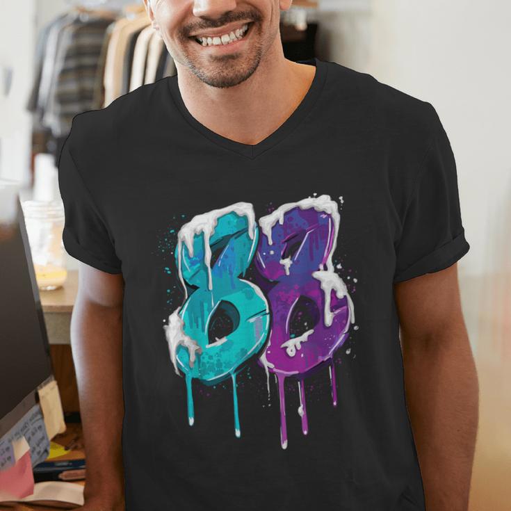 Vintage Baseball 88 Number Men's V-Neck T-Shirt Vintage Baseball 88 Number Men's V-Neck T-Shirt