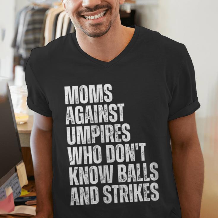 Women's Moms Against Umpires Parents Mom Baseball Sarcastic Men's V-Neck T-Shirt Women's Moms Against Umpires Parents Mom Baseball Sarcastic Men's V-Neck T-Shirt