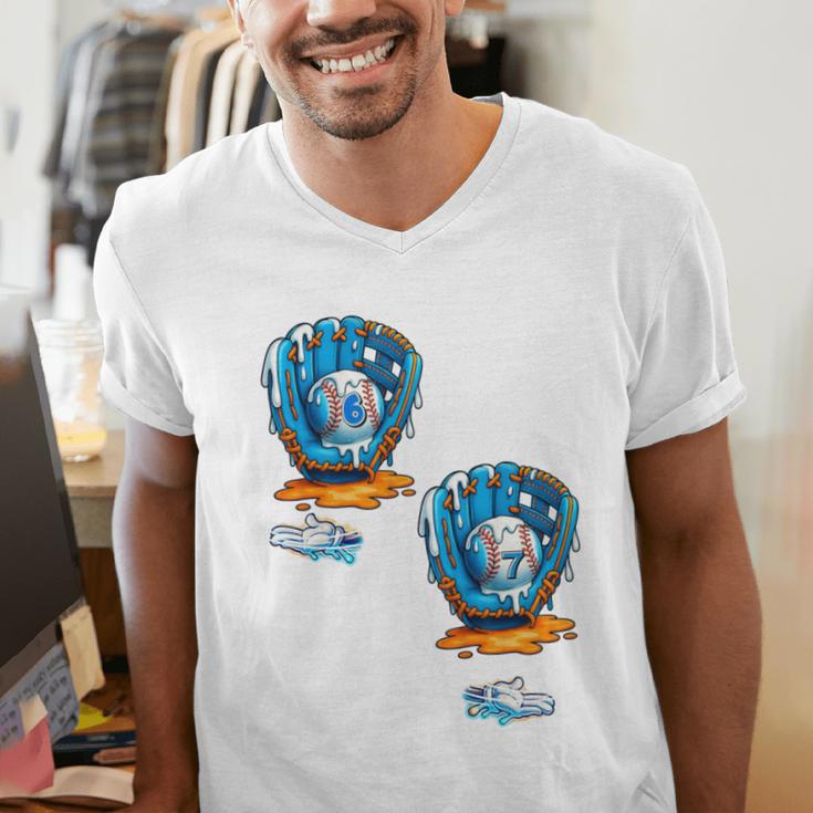6-7 Meme Baseball Drip Team Glove Catcher Ice Cream Men's V-Neck T-Shirt 6-7 Meme Baseball Drip Team Glove Catcher Ice Cream Men's V-Neck T-Shirt