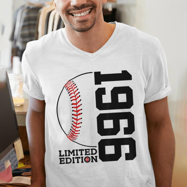 60th Birthday Baseball Limited Edition 1966 Men's V-Neck T-Shirt 60th Birthday Baseball Limited Edition 1966 Men's V-Neck T-Shirt