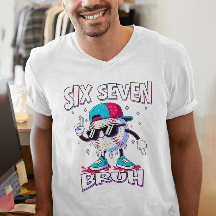 67 Meme Six Seven Baseball Ice Cream Drip Girls Boys Premium Tri-Blend Men's V-Neck T-Shirt 67 Meme Six Seven Baseball Ice Cream Drip Girls Boys Premium Tri-Blend Men's V-Neck T-Shirt