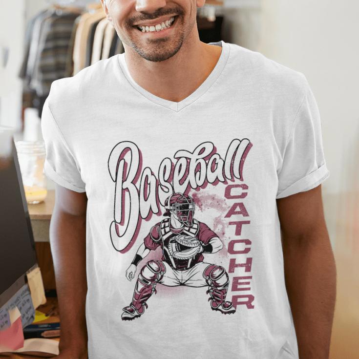 Baseball Catcher Gear Home Plate Premium Tri-Blend Men's V-Neck T-Shirt Baseball Catcher Gear Home Plate Premium Tri-Blend Men's V-Neck T-Shirt